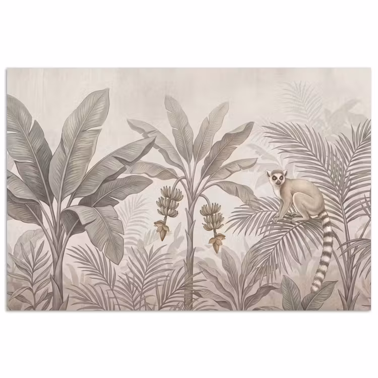 Poster - Natuur - Jungle - Ringstaartmaki - Bruin — 1