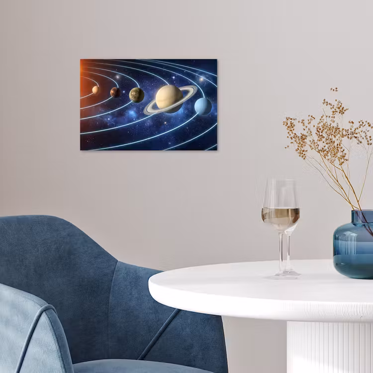 Poster - Ruimte - Zonnestelsel - Blauw — 4