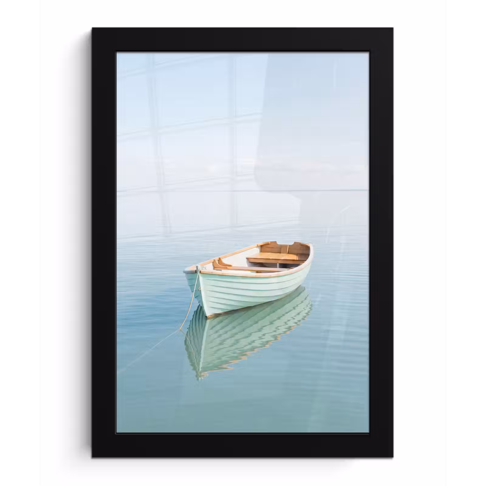Poster met lijst - Minimalistisch - Boot - Zee — 1