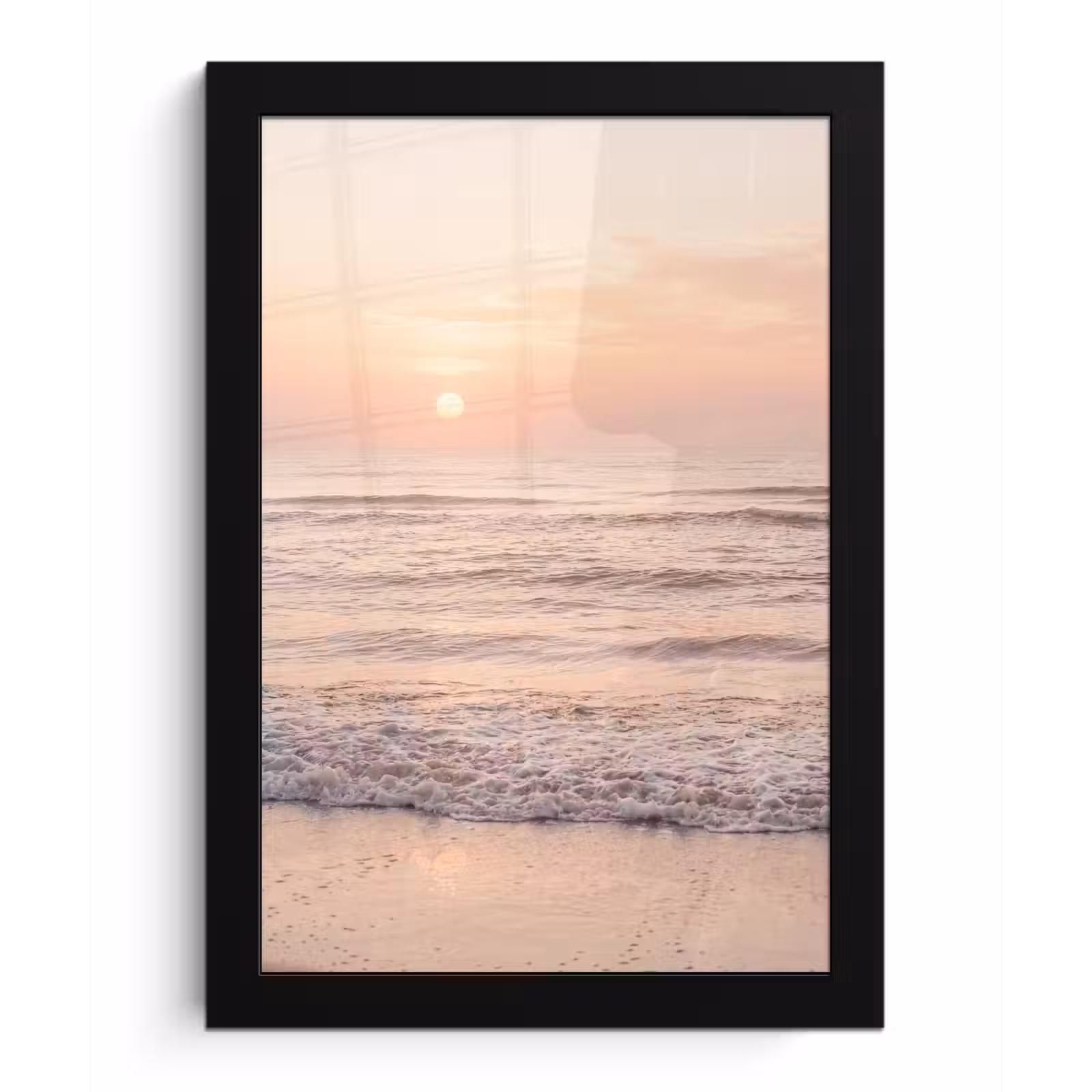 Poster met lijst - Zon - Strand - Roze — 1