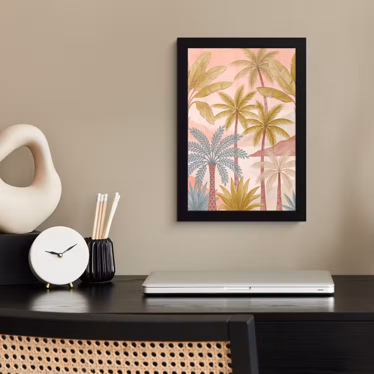 Poster met lijst - Illustratie - Palmbomen - Kleurrijk — 3