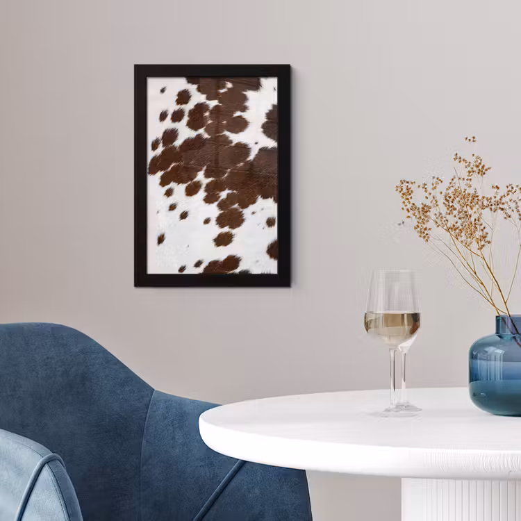 Poster met lijst - Koeienhuid - Klassiek - Bruin — 2