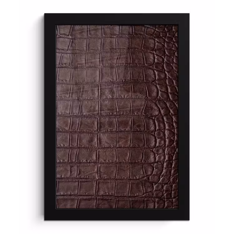 Poster met lijst - Krokodil - Leer - Bruin — 1