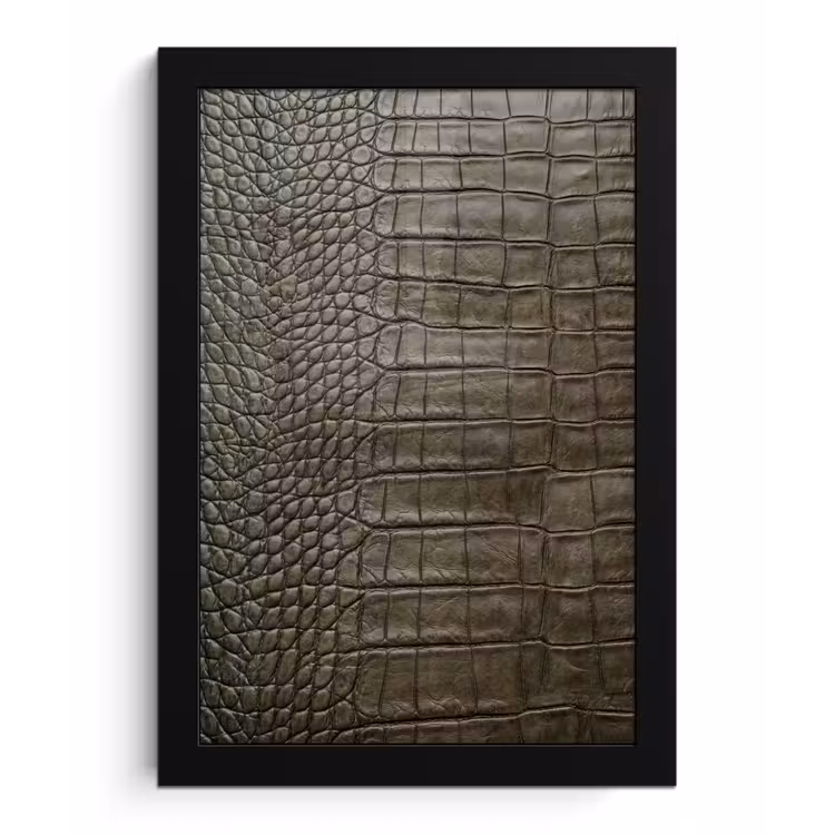 Poster met lijst - Krokodillenleer - Structuur - Groen — 1