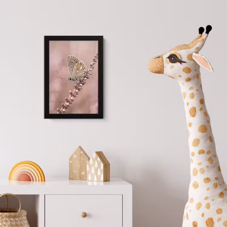 Poster met lijst - Lavendel - Vlinder - Paars — 5