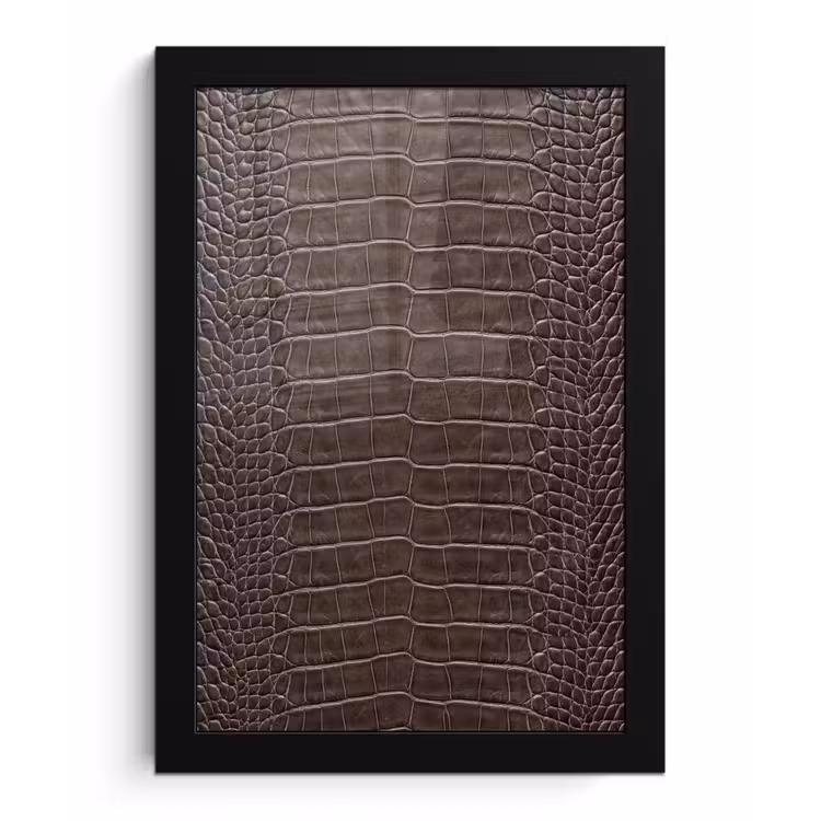 Poster met lijst - Leer - Krokodil - Mat — 1