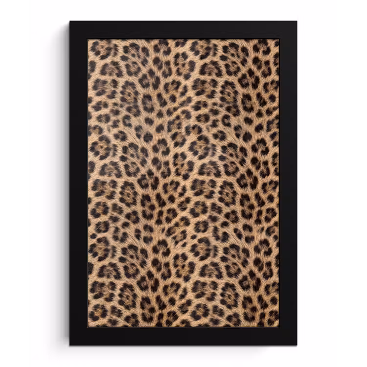 Poster met lijst - Luipaard - Vacht - Klassiek - Bruin — 1