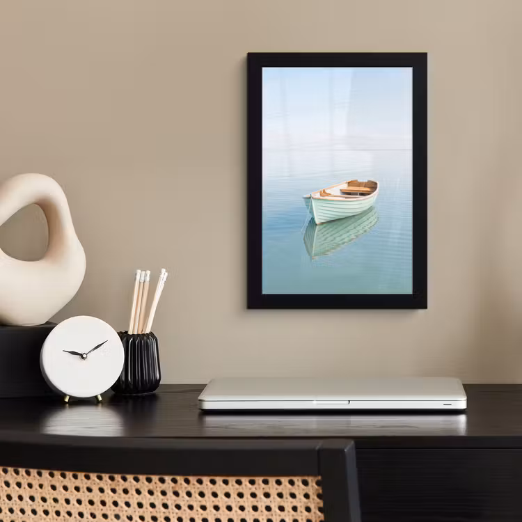 Poster met lijst - Minimalistisch - Boot - Zee — 3