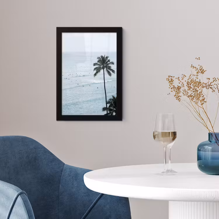 Poster met lijst - Oceaan - Palmbomen - Surfers — 2