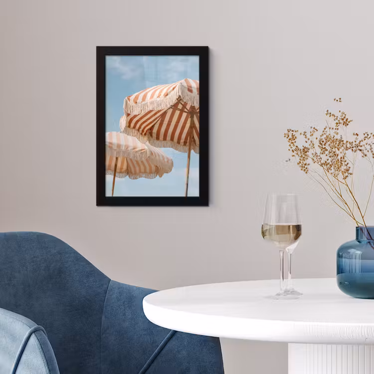 Poster met lijst - Parasol - Lucht - Rood — 2