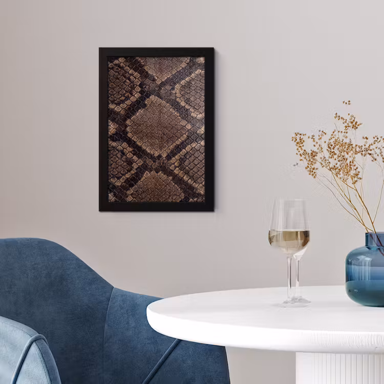 Poster met lijst - Python - Schubben - Brons — 2