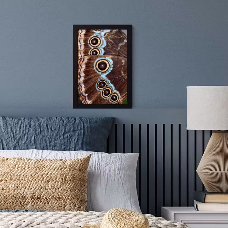 Poster met lijst - Vleugels - Vlinder - Blauw — 4