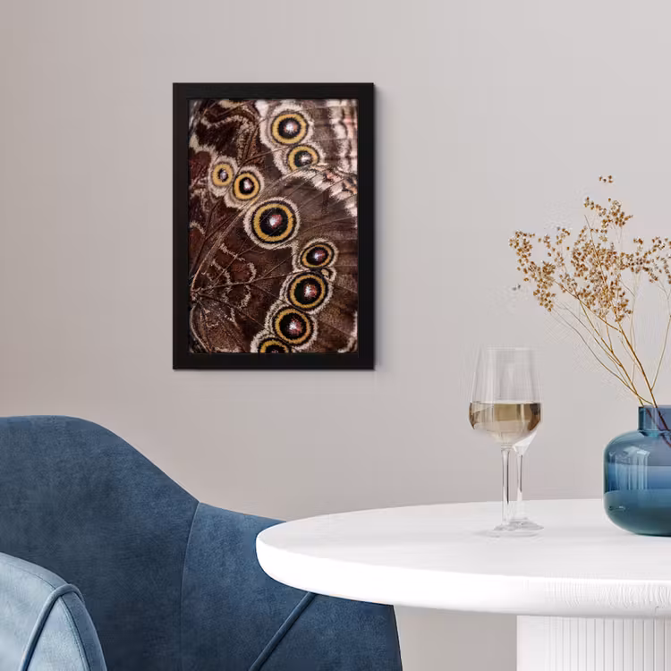 Poster met lijst - Vlinder - Vleugel - Abstract — 2