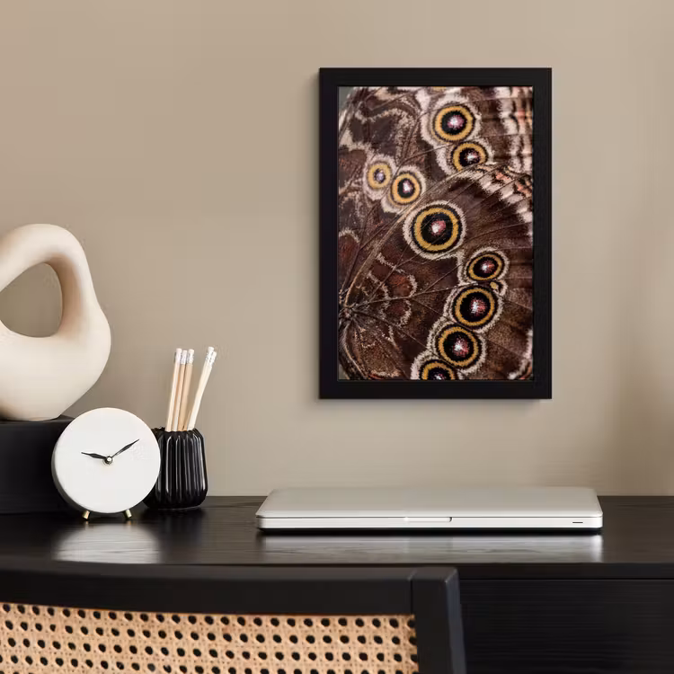 Poster met lijst - Vlinder - Vleugel - Abstract — 3