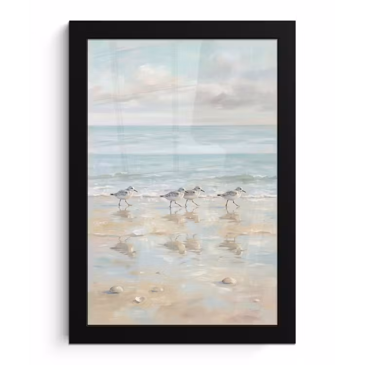 Poster met lijst - Vogels - Strand - Zee — 1