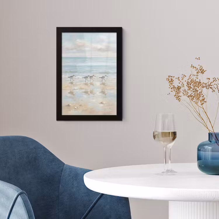 Poster met lijst - Vogels - Strand - Zee — 2