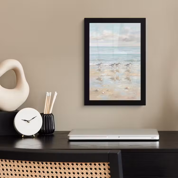 Poster met lijst - Vogels - Strand - Zee — 3