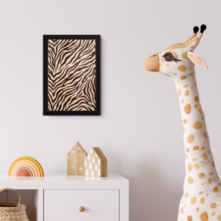 Poster met lijst - Zebra - Strepen - Bruin — 5