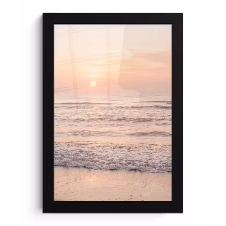 Poster met lijst - Zon - Strand - Roze — 1
