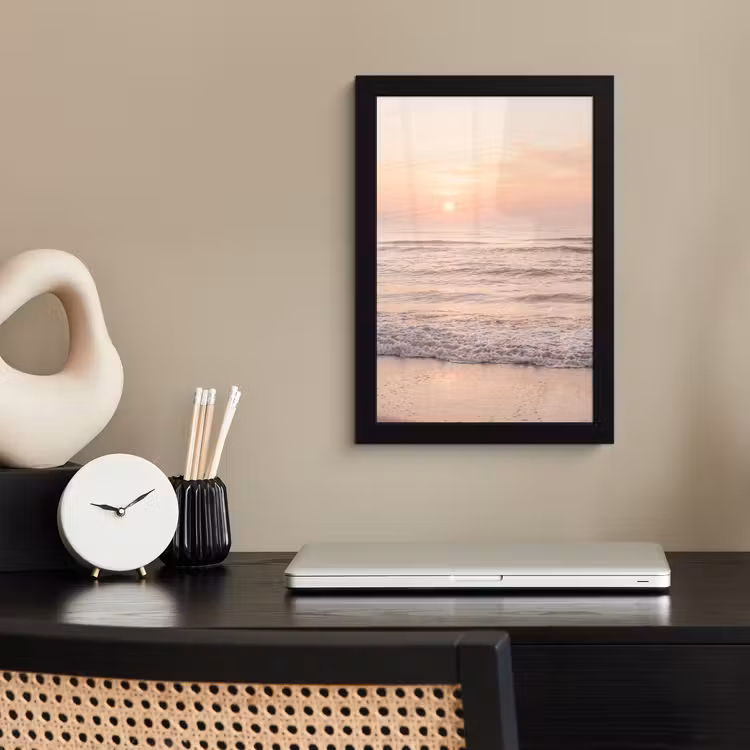 Poster met lijst - Zon - Strand - Roze — 3