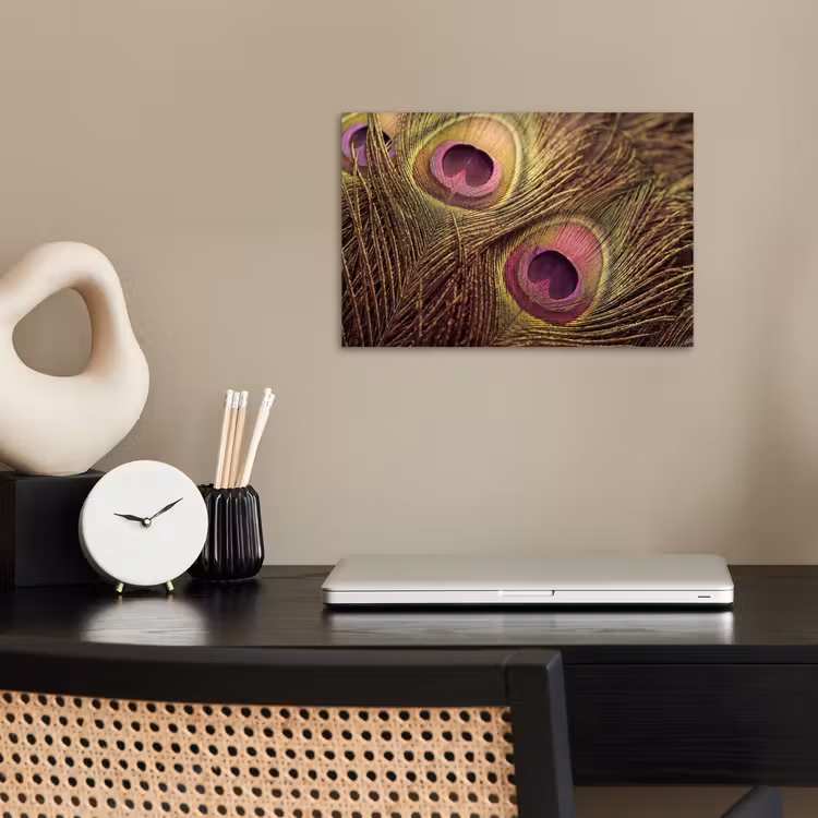 Poster - Pauw - Veren - Paars - Groen — 2