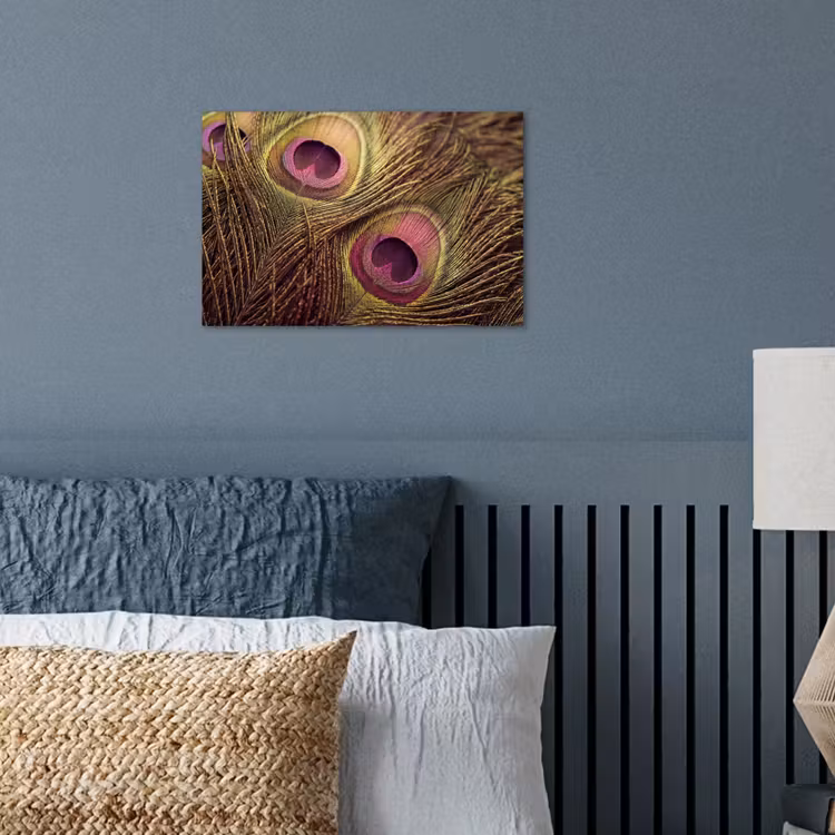 Poster - Pauw - Veren - Paars - Groen — 3