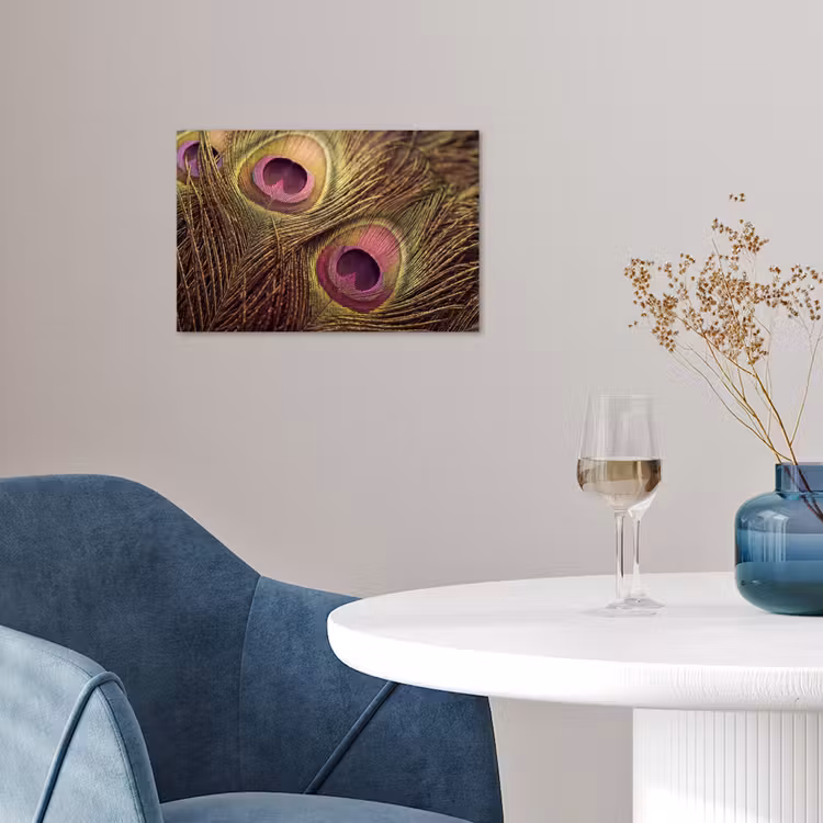 Poster - Pauw - Veren - Paars - Groen — 4