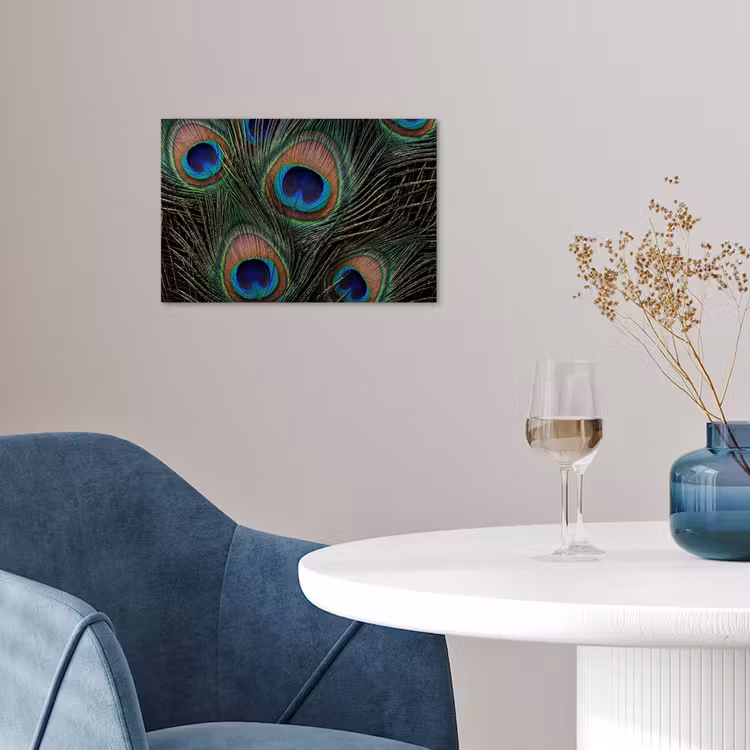 Poster - Pauwenveren - Klassiek - Groen — 4