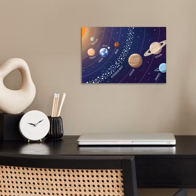 Poster - Planetenstelsel - Ruimte - Illustratie — 2