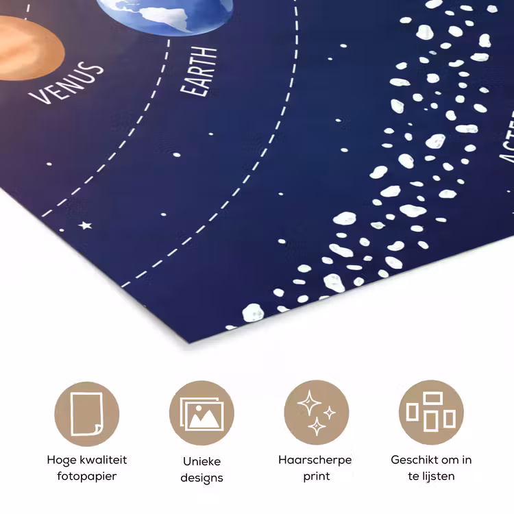 Poster - Planetenstelsel - Ruimte - Illustratie — 5