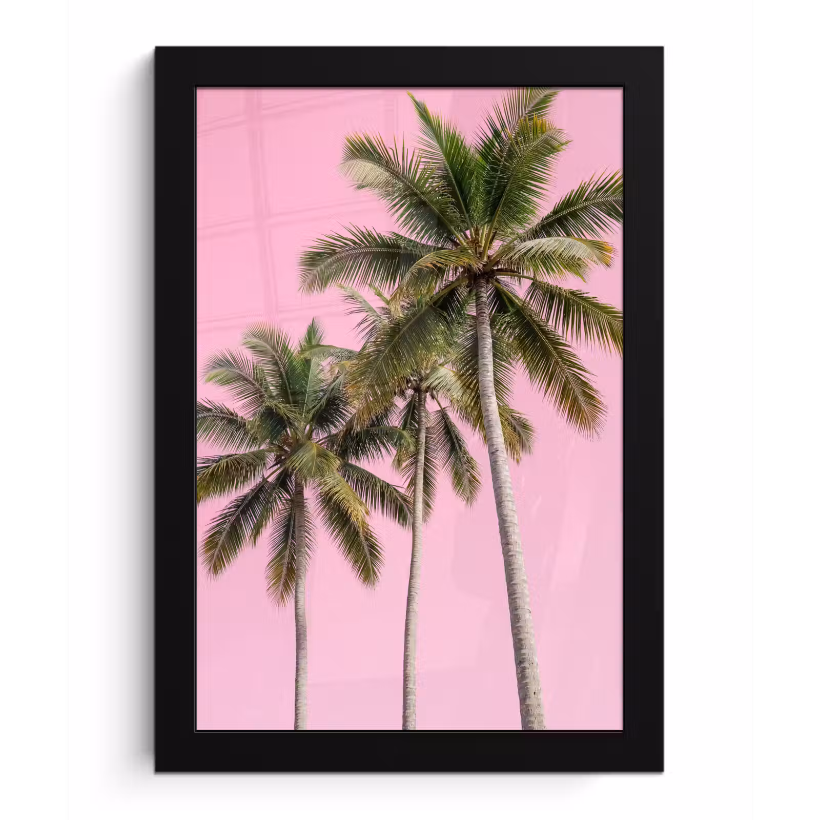 Poster met lijst - Palmboom - Tropisch - Pink — 1