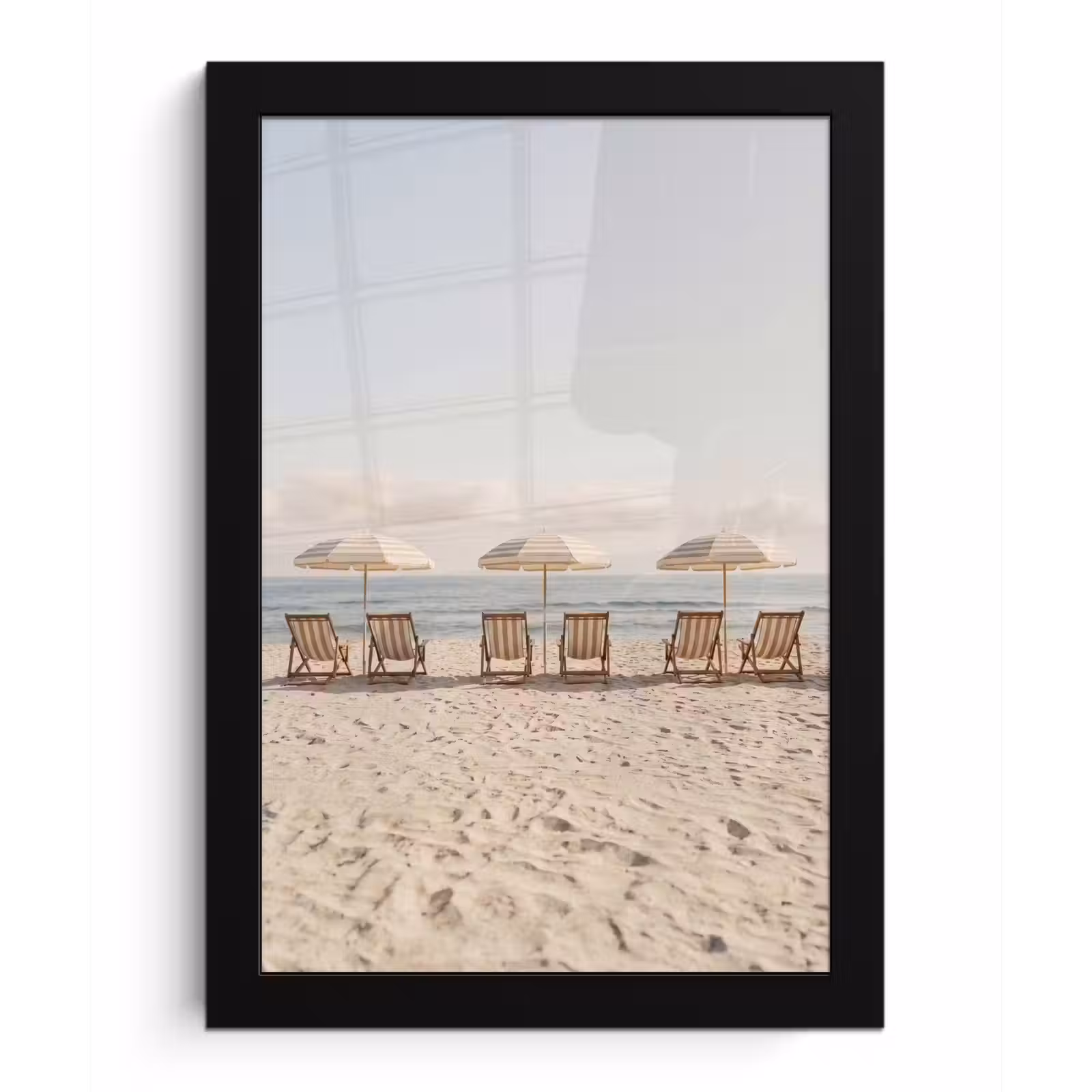 Poster met lijst - Strand - Stoelen - Parasol — 1