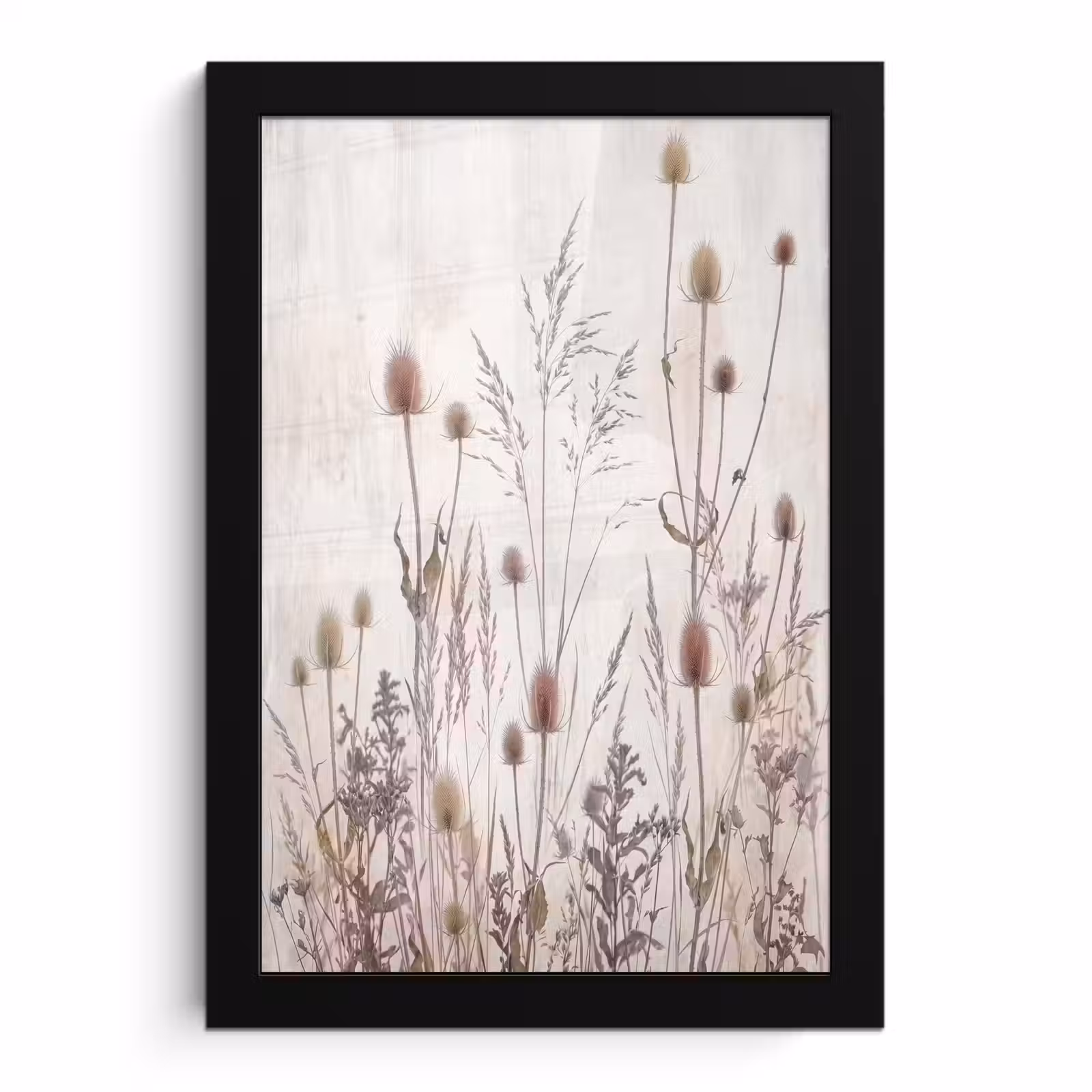 Poster met lijst - Weidebloemen - Design - Sepia — 1