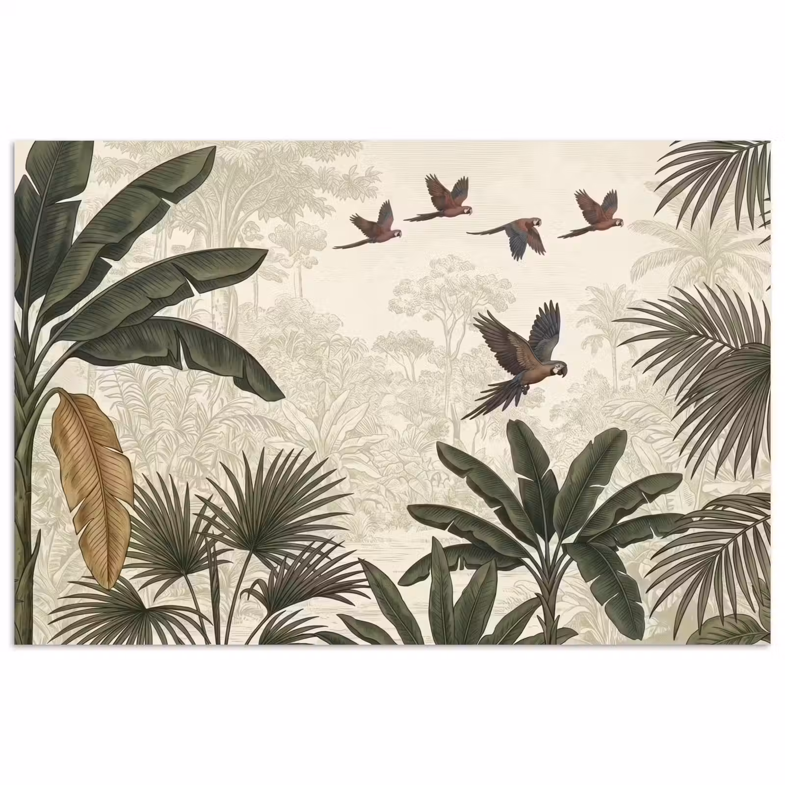 Poster - Papagaaien - Jungle - Tropisch - Green — 1