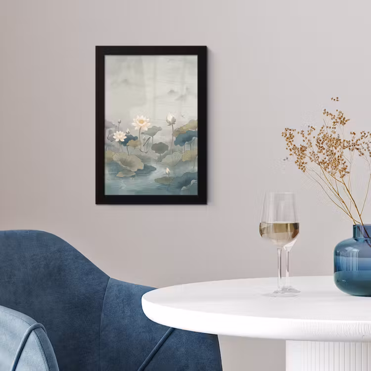 Poster met lijst - Lotus - Bloemen - Groen — 2