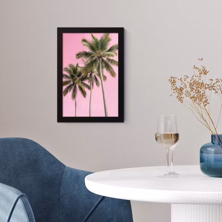 Poster met lijst - Palmboom - Tropisch - Pink — 2