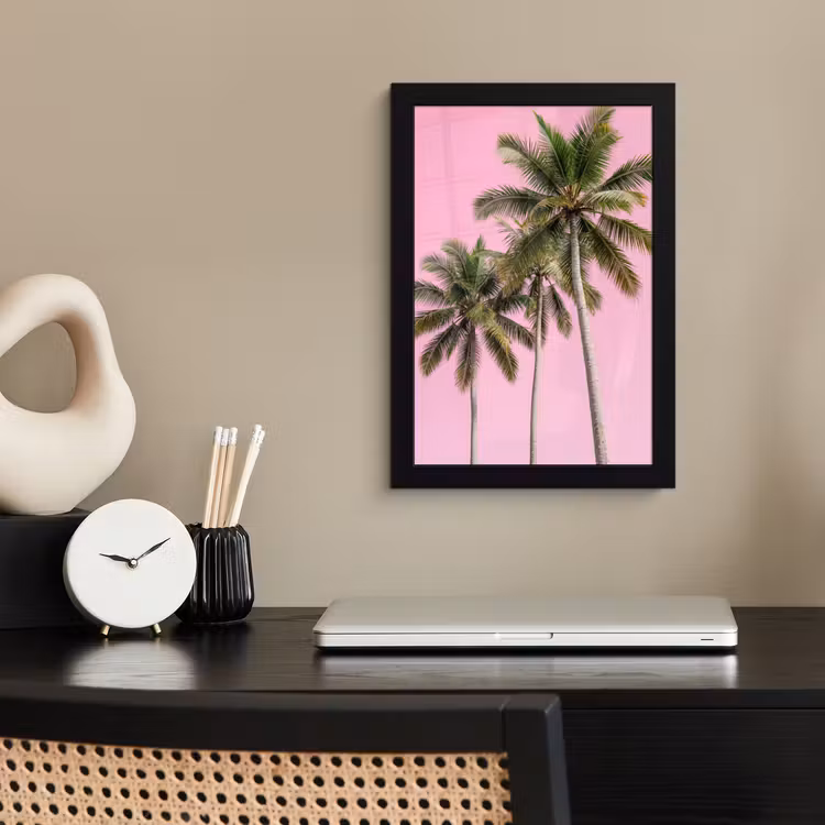 Poster met lijst - Palmboom - Tropisch - Pink — 3