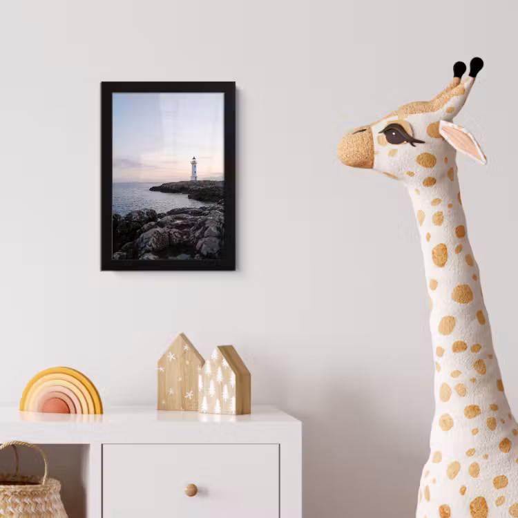Poster met lijst - Rotsen - Vuurtoren - Wit — 5