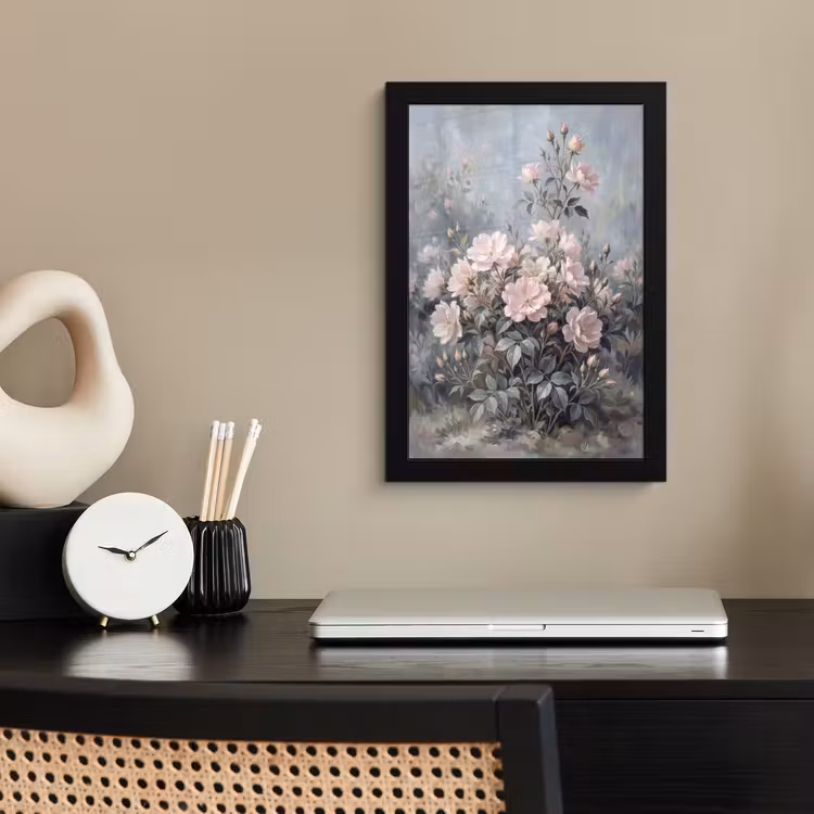 Poster met lijst - Rozen - Illustratie - Roze — 3