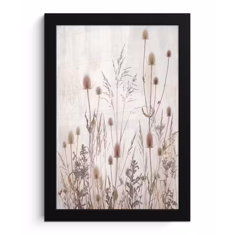 Poster met lijst - Weidebloemen - Design - Sepia — 1