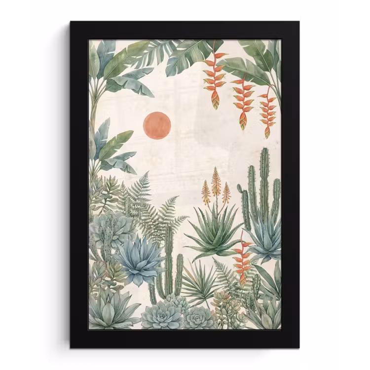Poster met lijst - Woestijn - Planten - Groen — 1