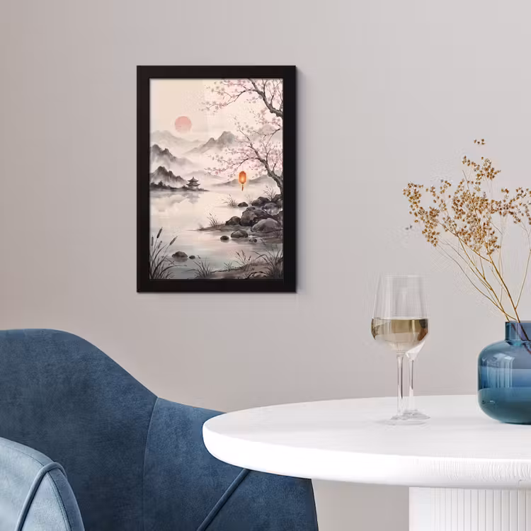 Poster met lijst - Zon - Japans - Traditioneel — 2