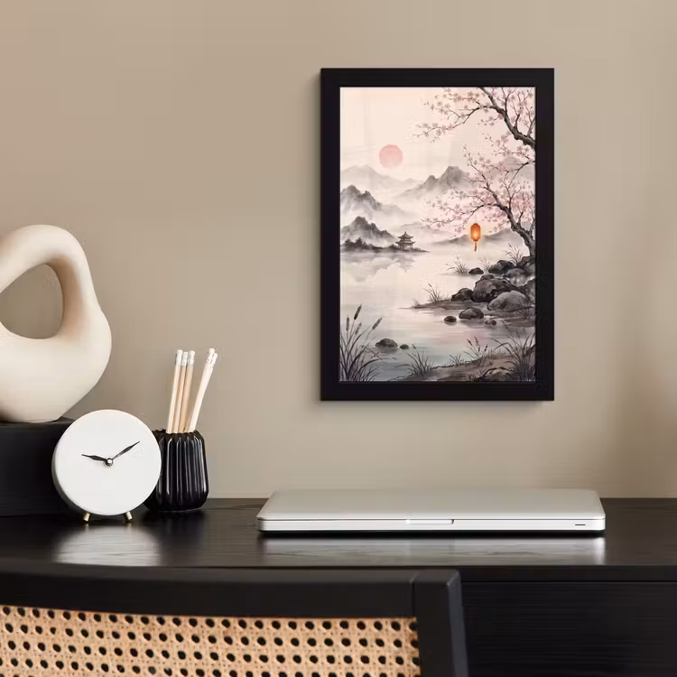 Poster met lijst - Zon - Japans - Traditioneel — 3
