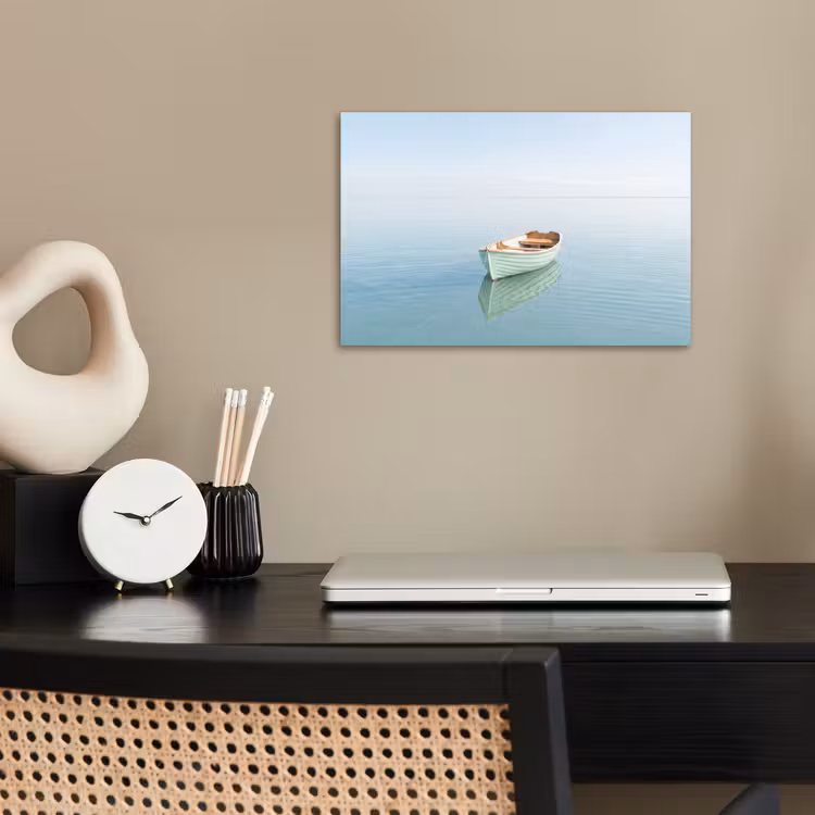 Poster - Minimalistisch - Boot - Zee — 2
