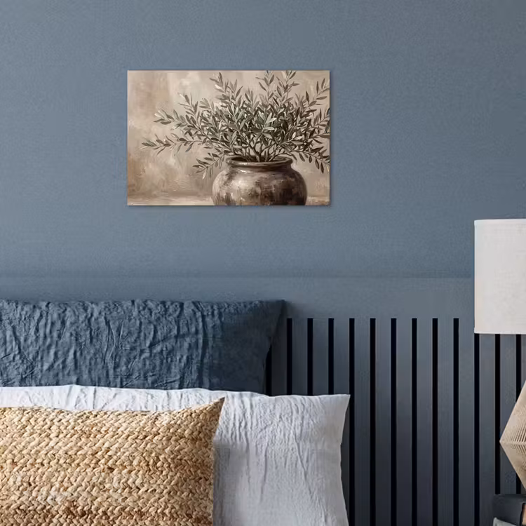 Poster - Olijfplant - Aardenpot - Abstract - Beige — 3