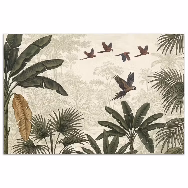 Poster - Papagaaien - Jungle - Tropisch - Green — 1