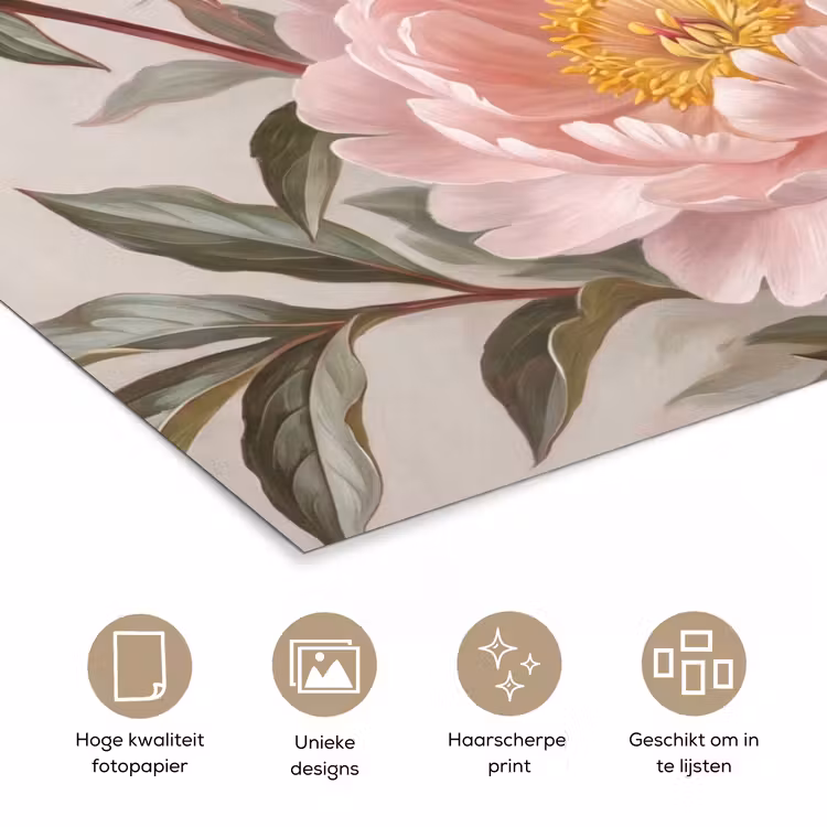 Poster - Pioenrozen - Boeket - Roze — 5