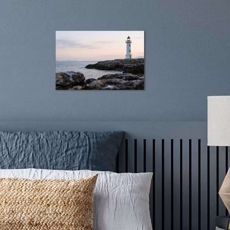 Poster - Rotsen - Vuurtoren - Wit — 3