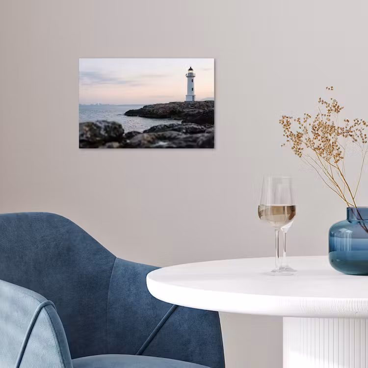 Poster - Rotsen - Vuurtoren - Wit — 4