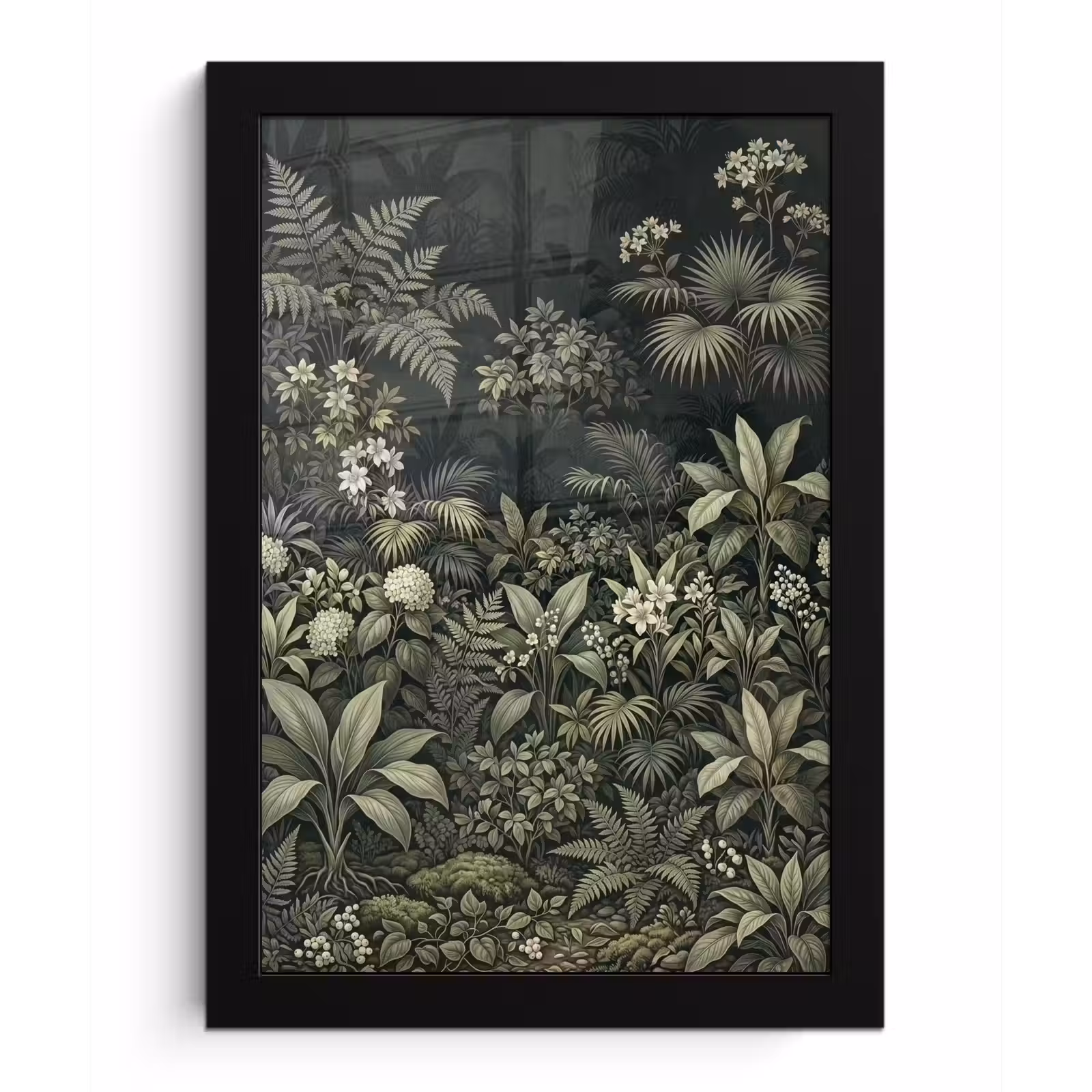 Poster met lijst - Jungle - Bladeren - Botanisch - Groen — 1